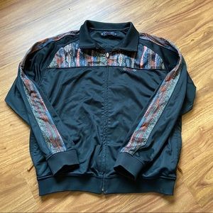 Vintage black coogi Cosby striped jacket
